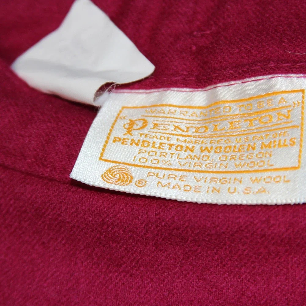 Pendleton Wool Skirt Size 12‎ Red Raspberry Vintage USA Made Lined Career Rare
